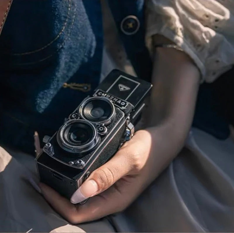 CHUZHAO Mini Appareil Photo Numérique Rétro - Style TLR Vintage TRY